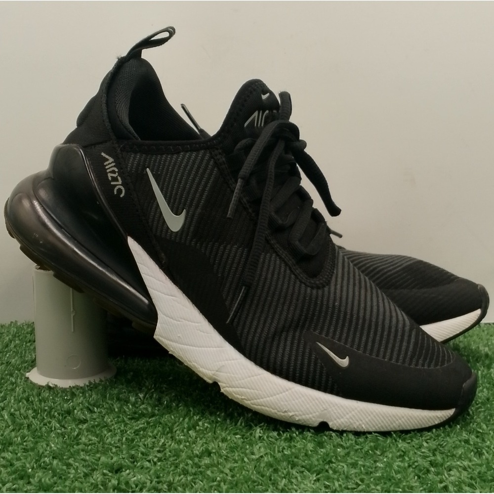 Nike Air Max 270 GS Youth Size 7Y Women's 8.5 M Black Athletic Running Sneakers